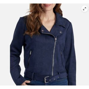 Pink Moto Jacket Laundry By Shelli Segal With Zipper Pockets M